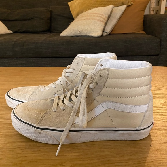 Off white cream High Top Vans - Picture 3 of 5